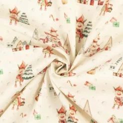 Poplin m/ julelandskab Trend white
