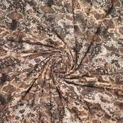 Poplin m/slange print Vanilla
