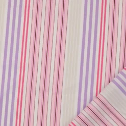 Poplin m/ striber Lyserød