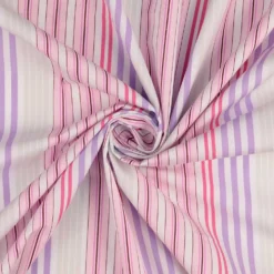 Poplin m/ striber Lyserød