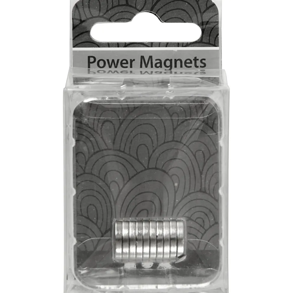 Powermagnet, diam. 10 mm, 2 mm, 10 stk.