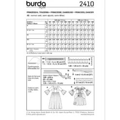 Prinsesse/danser Burda Kids 2410 str. 98-128