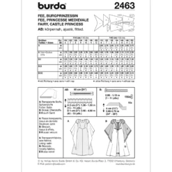Prinsesse/fe Burda Kids 2463 str. 116-152