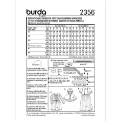 Prinsesse/rødhætte Burda kids 2356