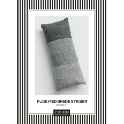 Pude med brede striber Strikkeopskrift