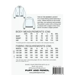 Puff and Pencil Bomber Jacket str. XXS-XXL