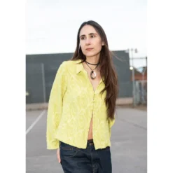 Puff and Pencil Collared blouse w. cone sleeves str. XXS-XXL