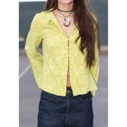 Puff and Pencil Collared blouse w. cone sleeves str. XXS-XXL