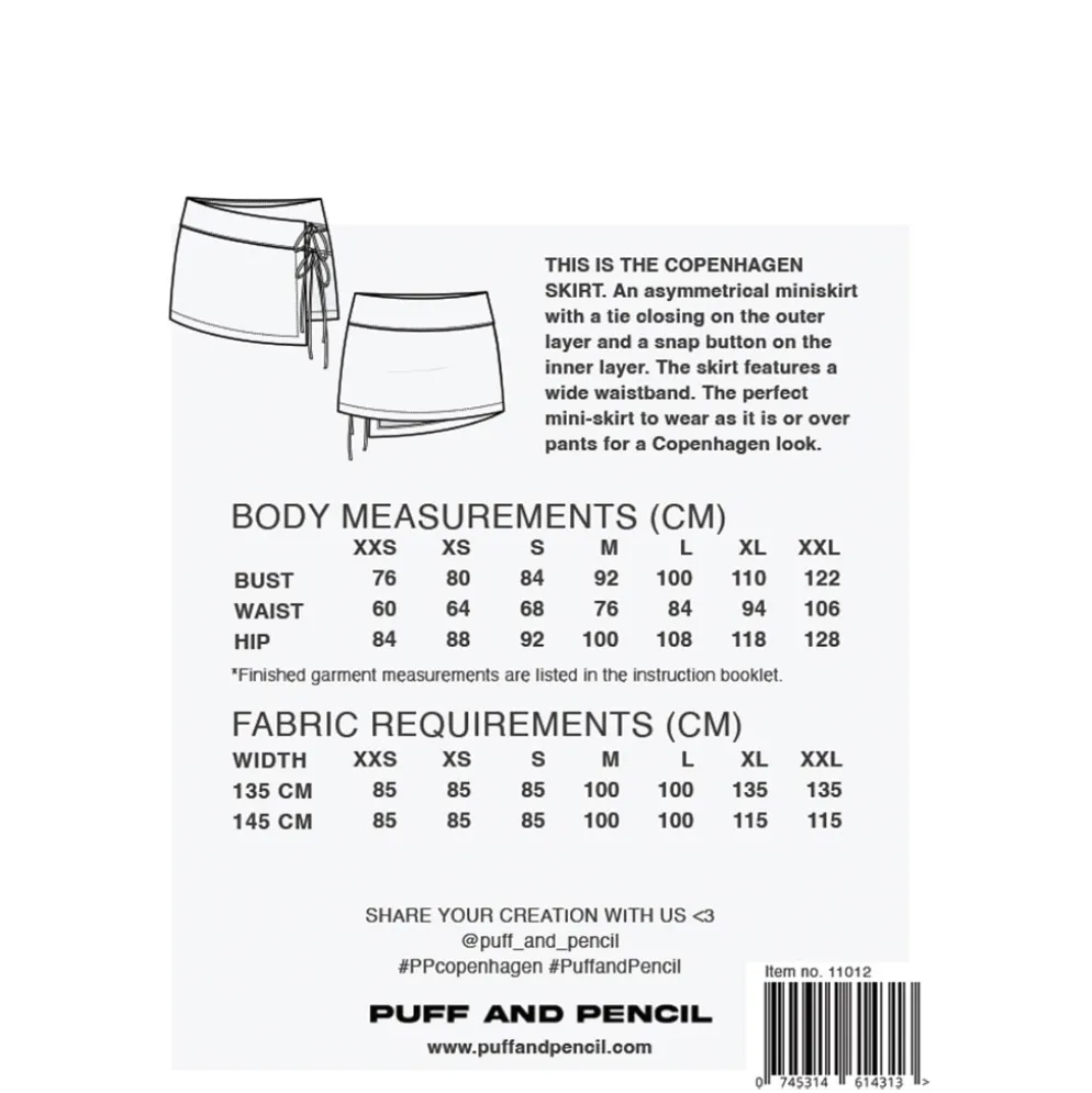 Puff and Pencil Copenhagen Skirt str. XXS-XXL