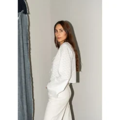 Puff and Pencil Tie blouse + cone sleeves str. XXS-XXL