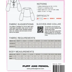 Puff and Pencil Tie Blouse x Peggy Collar str. XXS-XXL