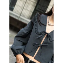 Puff and Pencil Tie Blouse x Peggy Collar str. XXS-XXL