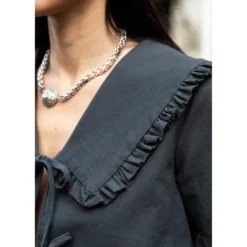 Puff and Pencil Tie Blouse x Peggy Collar str. XXS-XXL
