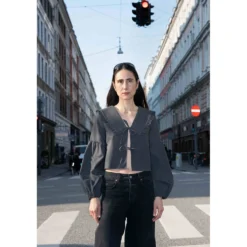 Puff and Pencil Tie Blouse x Peggy Collar str. XXS-XXL