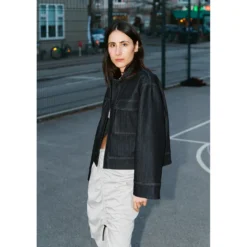 Puff and Pencil Topstitch vest + box sleeves str. XXS-XXL