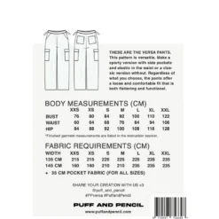 Puff and Pencil Versa pants str. XXS-XXL
