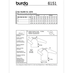 Pullover Burda 6165 str. 34-44