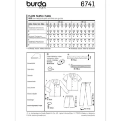 Pyjamas Burda 6741 str. 48-58