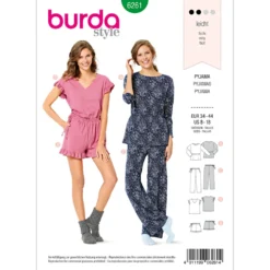 Pyjamas Burda 6261 str. 34-44