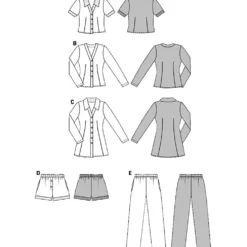 Pyjamas Burda 6742 str 34-44
