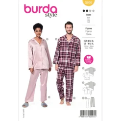 Pyjamas Burda 5956 str. M, L, XL