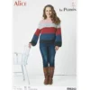 Raglansweater med strib i Alice
