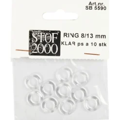 Ring 8/13mm 10stk. Transparent