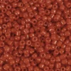 Rocaiperler, 3 mm, str. 8/0 , hulstr. 0,6-1,0 mm, 25 gr Mørk Rød