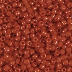 Rocaiperler, 3 mm, str. 8/0 , hulstr. 0,6-1,0 mm, 25 gr Mørk Rød