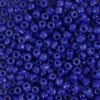 Rocaiperler, 3 mm, str. 8/0 , hulstr. 0,6-1,0 mm, 25 gr. Blå