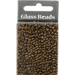 Rocaiperler, 3 mm, str. 8/0 , hulstr. 0,6-1,0 mm, 25 gr. Bronze