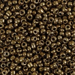 Rocaiperler, 3 mm, str. 8/0 , hulstr. 0,6-1,0 mm, 25 gr. Bronze