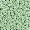 Rocaiperler, 3 mm, str. 8/0 , hulstr. 0,6-1,0 mm, 25 gr. Lys grøn