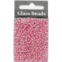 Rocaiperler, 3 mm, str. 8/0 , hulstr. 0,6-1,0 mm, 25 gr. Pink kerne