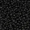 Rocaiperler, 3 mm, str. 8/0 , hulstr. 0,6-1,0 mm, 25 gr. Sort