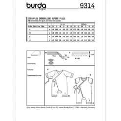 Romper Burda Kids 9314 str 56-86