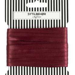 Satin bånd Dob. face 6mm, 10m Bordeaux