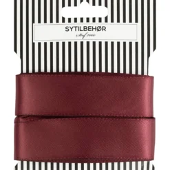 Satin bånd Dob. face 25mm, 5m Bordeaux