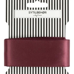 Satin bånd Dob. face 38mm, 5m Bordeaux