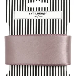 Satin bånd Dob. face 38mm, 5m Støvet gammelrosa