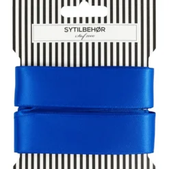 Satin bånd Dob. face 25mm, 5m Ultra marine