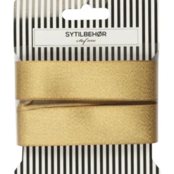 Satin bånd guld lurex, 22mm 5m