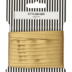 Satin bånd guld lurex, 6mm 5m