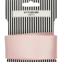 Satin bånd, 38mm 5m Lyserød