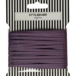 Satin bånd, 3mm 10m Støvet blomme