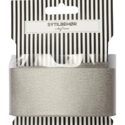 Satin bånd sølv lurex, 38mm 5m