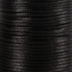 Satinsnor, 2 mm, 50 m Sort