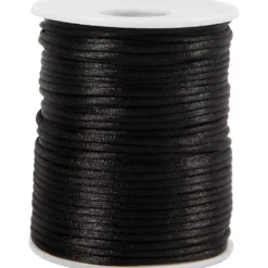 Satinsnor, 2 mm, 50 m Sort