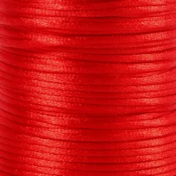 Satinsnor, tykkelse 2 mm, 50 m Rød