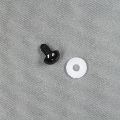 Sikkerhedsøjne, 6 mm Sort